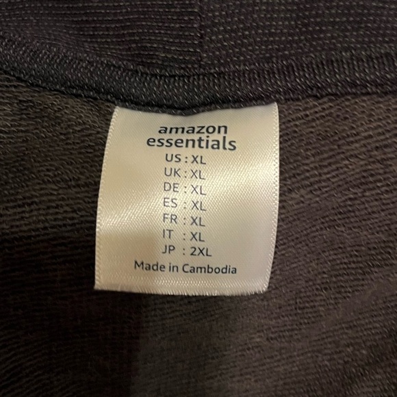 NWT Amazon Essentials Relaxed-Fit Lightweight Lounge Terry Open-Front Cardigan - Picture 5 of 6